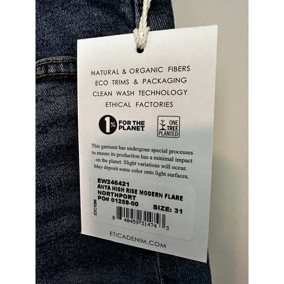 Anthropologie ETICA ANYA HIGH RISE MODERN FLARE in NORTHPORT Size 31 NEW - Picture 5 of 7